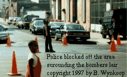 [Photo: Police blocked off the area ]