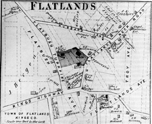 Map of Flatlands Center in the 1800's